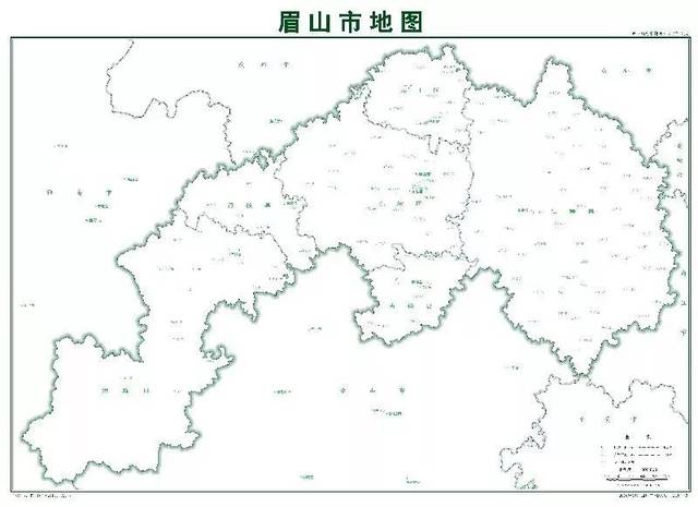 眉山市标准地图政区简图(2016年5月四川省测绘地理信息局制)生态眉山
