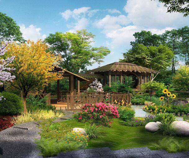 南京大庭院景观设计|在别墅花园中种植大型乔木的好处