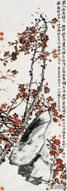 吴昌硕笔下的梅兰竹菊_梅花