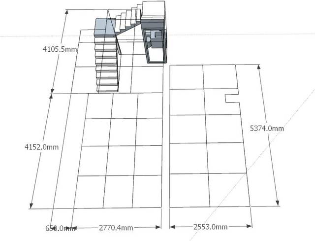 复式楼梯平面图图片