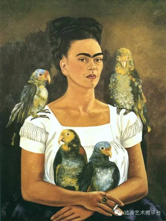 墨西哥女画家弗里达·卡罗自画像作品《回忆》