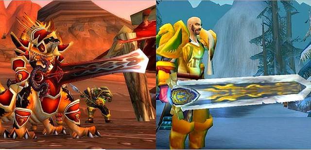 魔兽世界怀旧服:对比60年代大元帅的双刃刀和