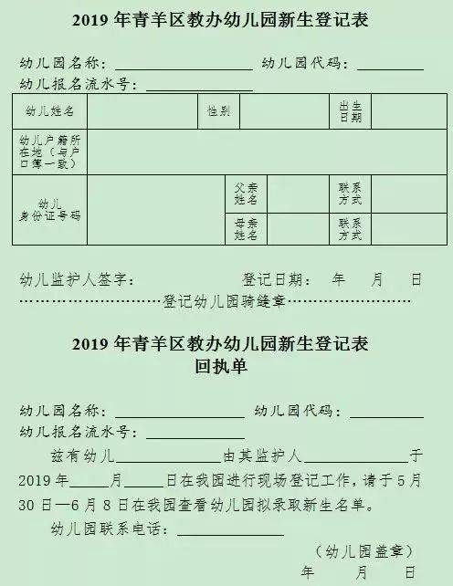 和监护人身份证 原件,复印件,到招生范围的幼儿园进行现场登记,填写