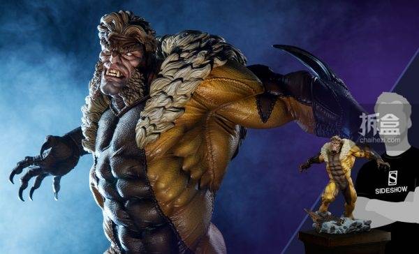 sideshow 漫威漫画《x战警/x-men》剑齿虎sabretooth 18寸雕像