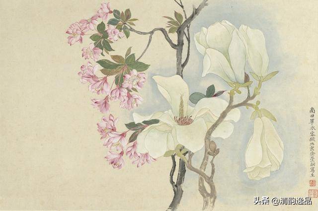 恽寿平王翬《花卉山水合册》台北故宫博物院藏_搜狐网