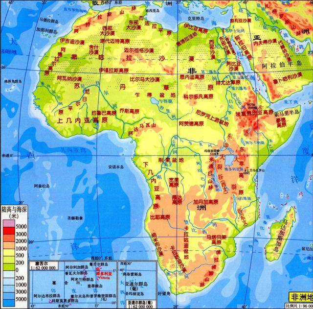 非洲地形特徵:高原地形為主被稱為