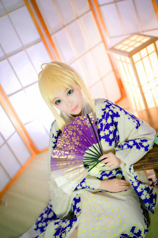 cos:saber和服,一颦一笑,都很美!_手机搜狐网