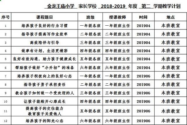 金龙王庙小学招生简章