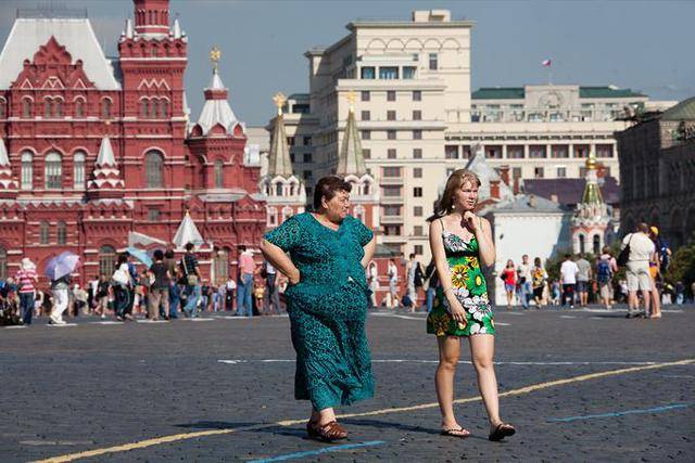 少时妖娆,中年巨肥似乎是俄罗斯的传统民族特征,既是生活习惯,也有