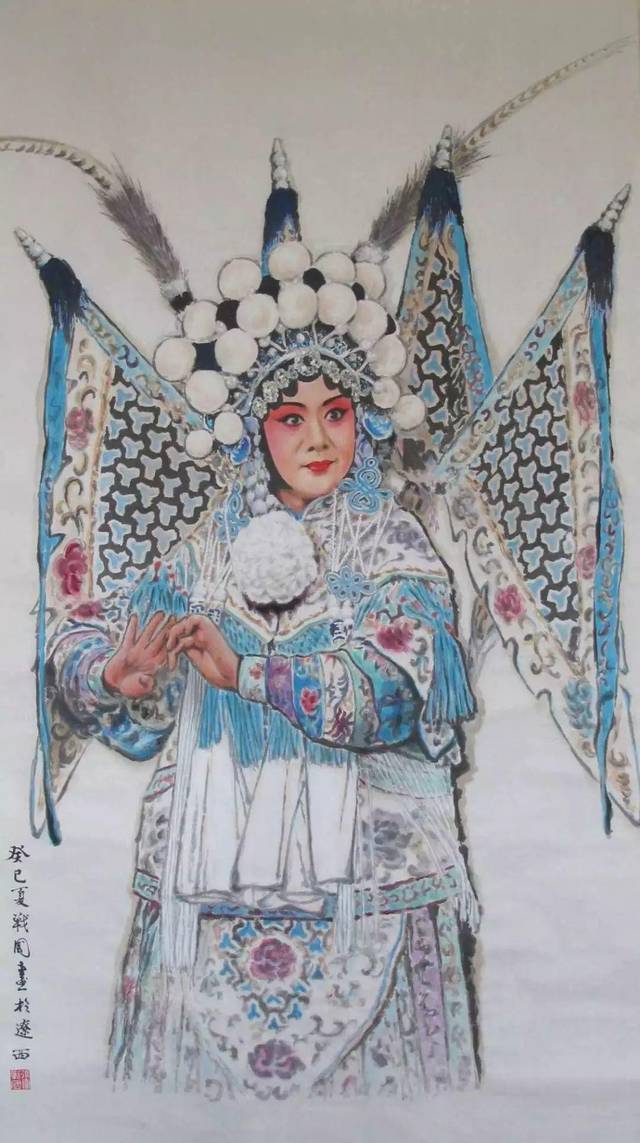 本馆推荐|画家张战国:通过国画艺术形式表现京剧人物形象的体会