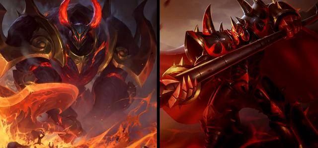 lol铁男新老原画及模型对比:龙骑士和地狱火翻身,五杀摇滚大亏