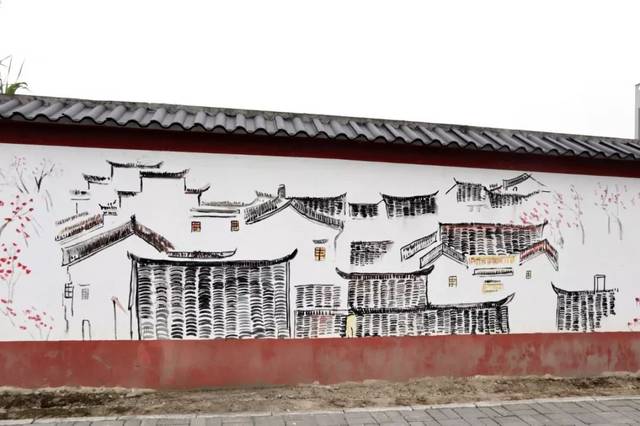 " 七瓣莲花的造型, 相信平湖人已经非常熟悉了,  平湖的文明创建墙绘