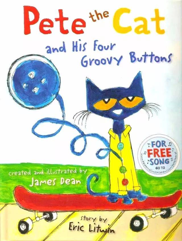 【有声绘本】《Pete the Cat and His Four Groovy Buttons》皮特猫和