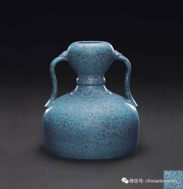 中国古美術・爐鈞釉水盂•文房具【大清乾隆年製】在銘•文房具•清時代/F