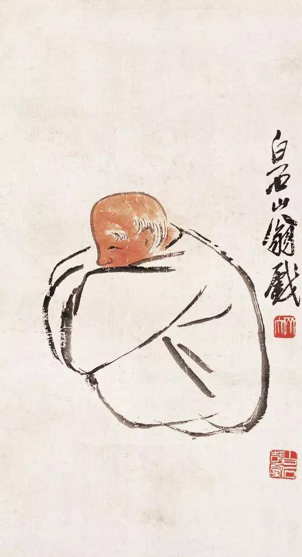 齐白石人物画：笔墨精炼，生动传神！_搜狐网