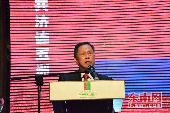 世福总会总会长吴换炎致辞.东南网记者陈佳丽 摄