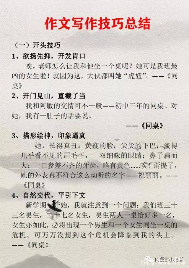 作文写作方法