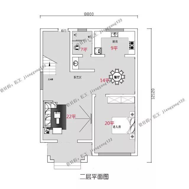 农村长方形吉宅户型图图片