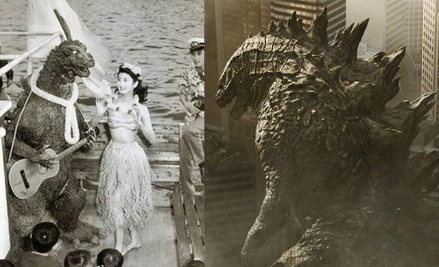 哥斯拉曝童年照,哥总可爱得像金刚,网友:哥吉拉撑伞好有爱