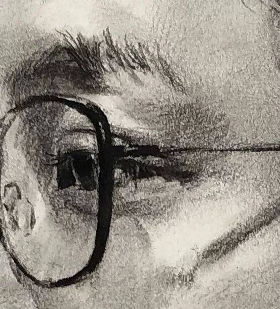 第二七六集 朱传奇教你画戴眼镜的发髻男生四分之三侧素描头像