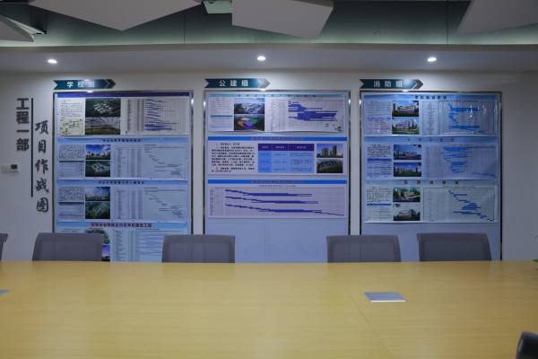 光明区建筑工务署重点民生项目"作战图"上墙