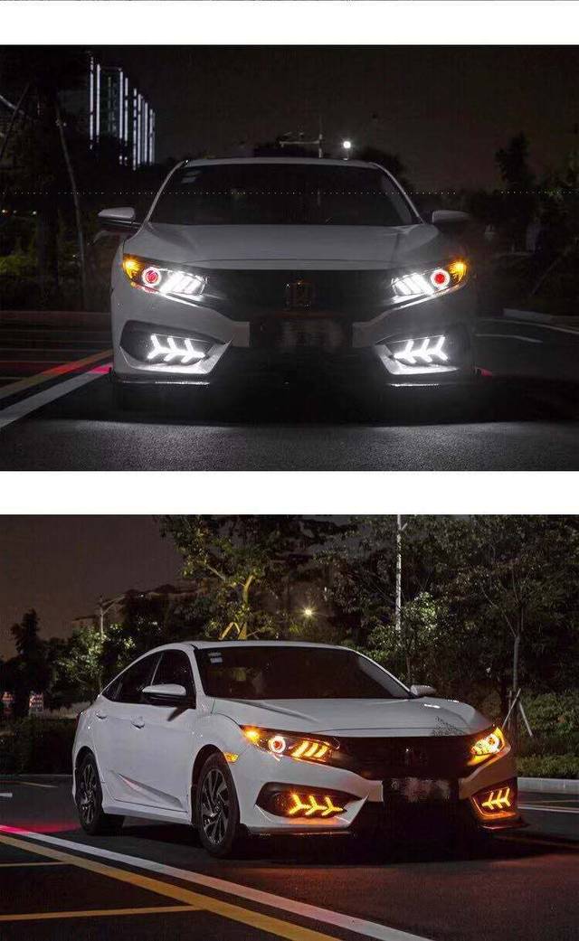 十代思域鱼骨灯,个性的改装体验