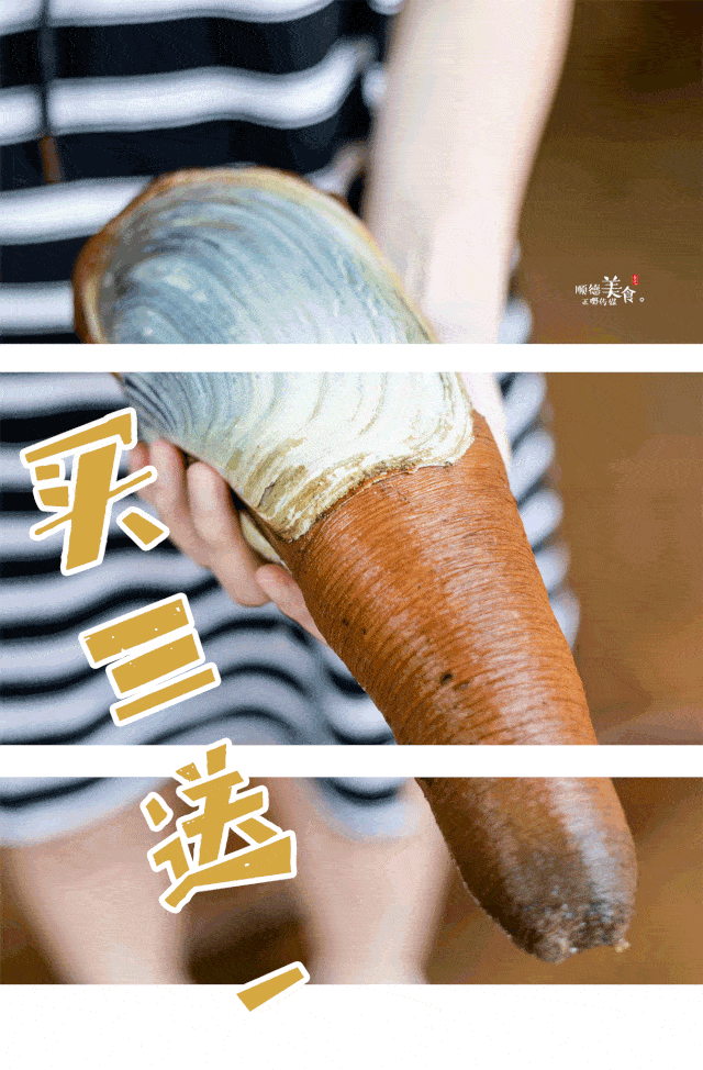 58蚊象拔蚌刺身买三送一!