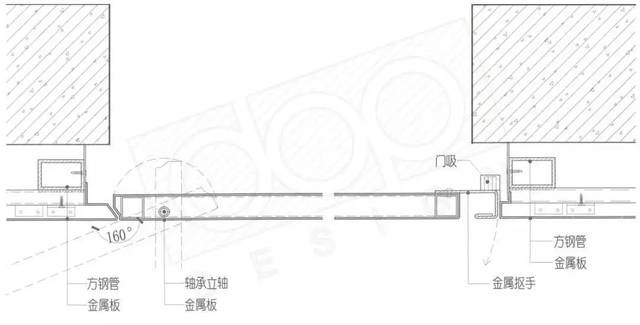 cad隐形门平面图画法图片