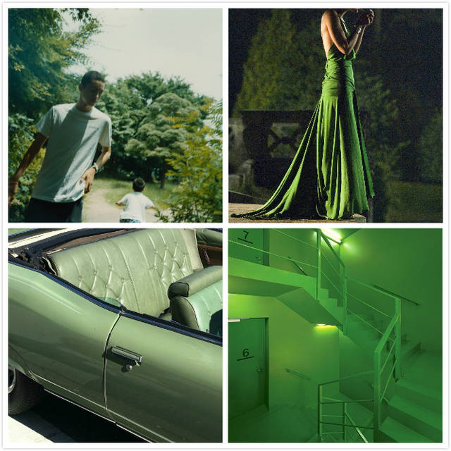 裙还是绿色的大廓形西装外套都与她率性的风格,透明的皮肤相得益彰
