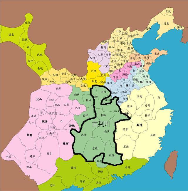 荆州七郡地图图片