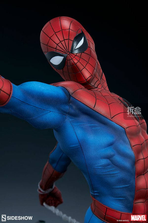 sideshow marvel漫威 spider-man蜘蛛侠 22.5寸pf雕像
