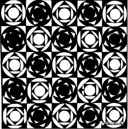 平面构成中重复形式是:同一基本形有规律的反复排列组合,它所表现出