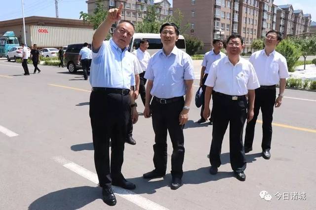 市领导桑福岭,刘峰梅,李庆华,李永光,王爱民陪同.