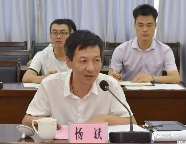 图四:合浦县委书记杨斌作讲话.林启波 摄