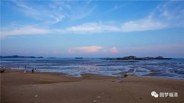 福清海口镇海边沙滩图片