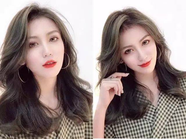 圆脸女生的锁骨发,第一眼给人感觉比较惊艳感,两侧的头发都有渐变层次
