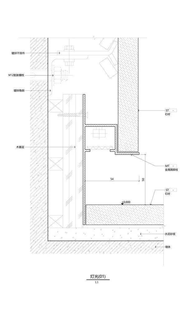 cad立面灯带的画法图图片