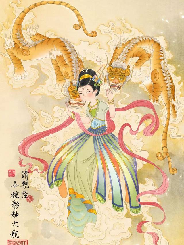 她把妖怪,神仙,国宝画成圆脸古风美人,简直萌哭了!