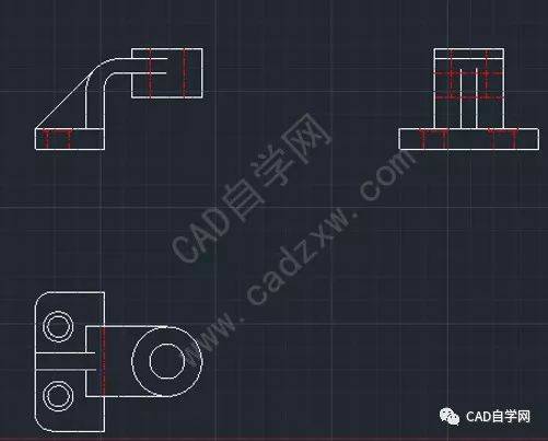 cad三视图画法图片