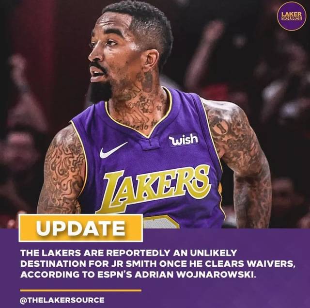 骑士裁掉JR,湖人对他并没有兴趣…