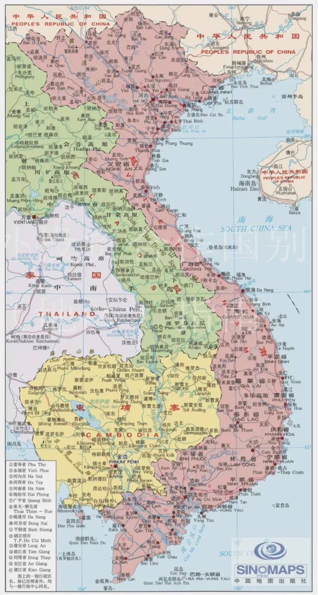 越南各省分县地图高清图片