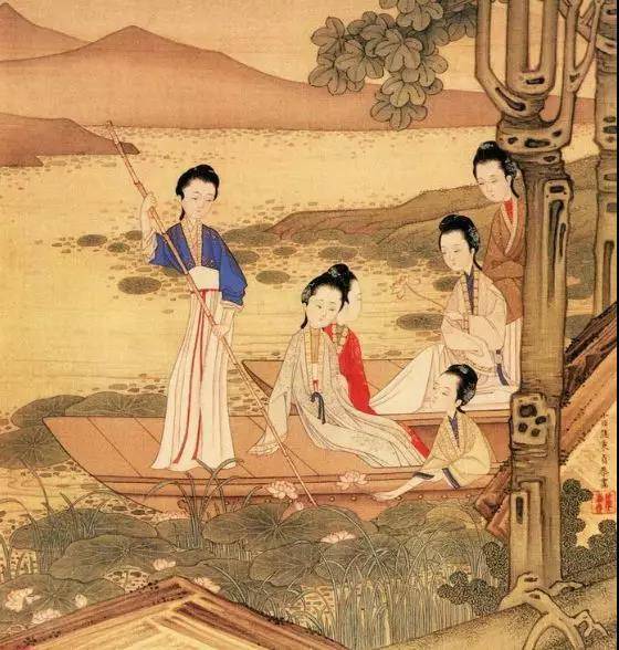 清朝宮廷美人像① 磁器 在銘 中国 色絵 宮廷 宮殿