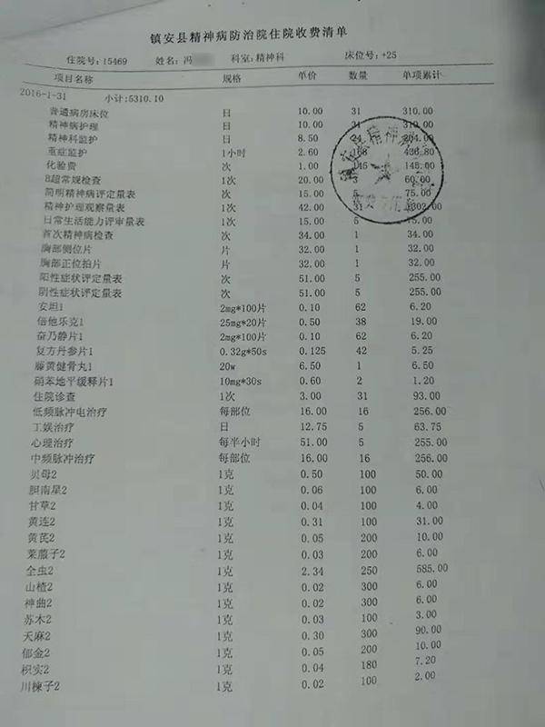 医院用药清单图片