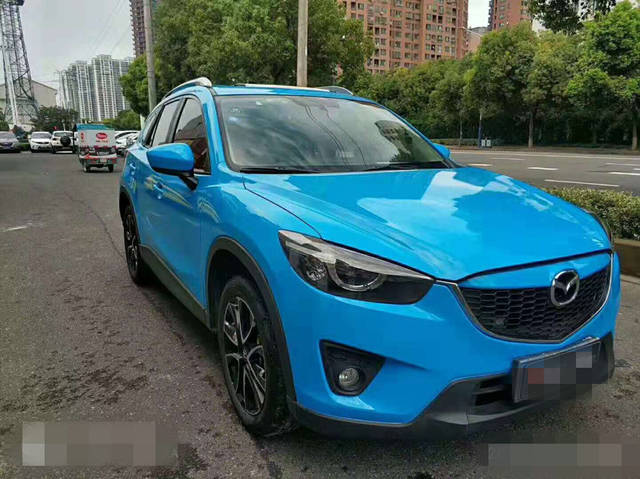马自达cx-5全车改色膜 高亮天空蓝