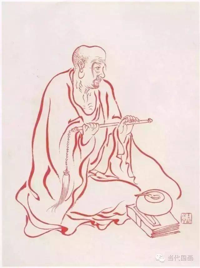 弘一法师20罗汉图，难得的人物画教材_搜狐网
