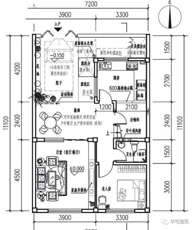 開間只有7米的農村自建房,經濟實用,還帶車庫!一定有你喜歡的