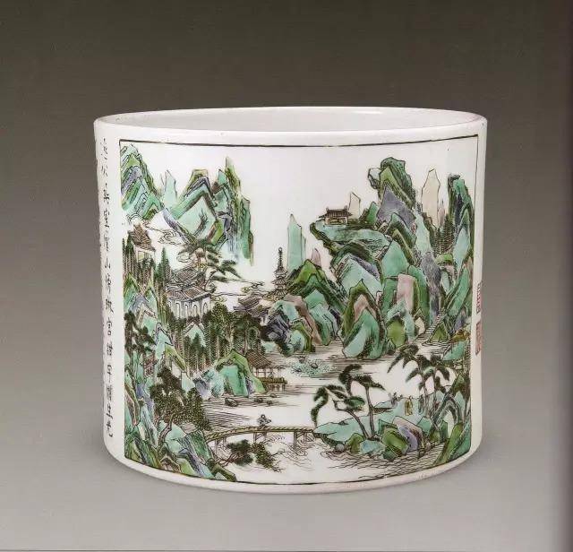 宁波煜柏拍卖：康熙朝的瓷质笔筒_搜狐网