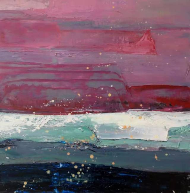 《混沌》系列10 48x48cm  纸面油画 2014年