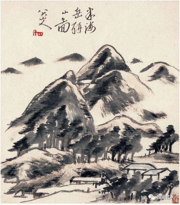 残山剩水，枯笔淡墨：八大山人山水册页欣赏_搜狐网