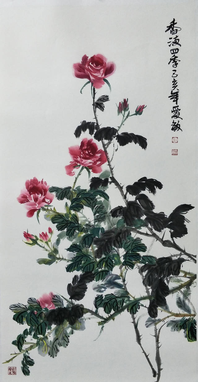 画家刘爱敏花鸟画作品欣赏
